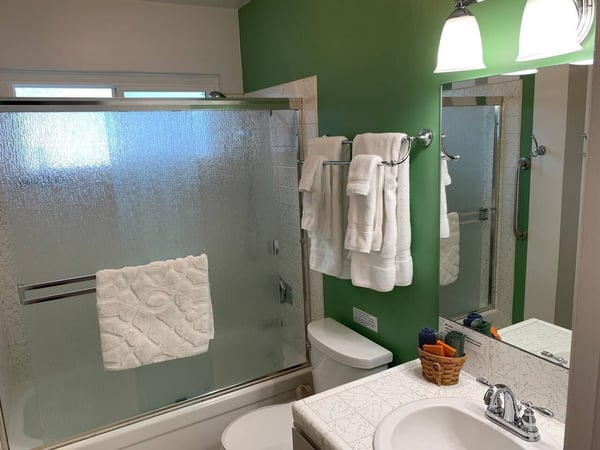 Full bathroom — Wooded Quiet Secluded South Lake Tahoe Chalet, South Lake Tahoe, California