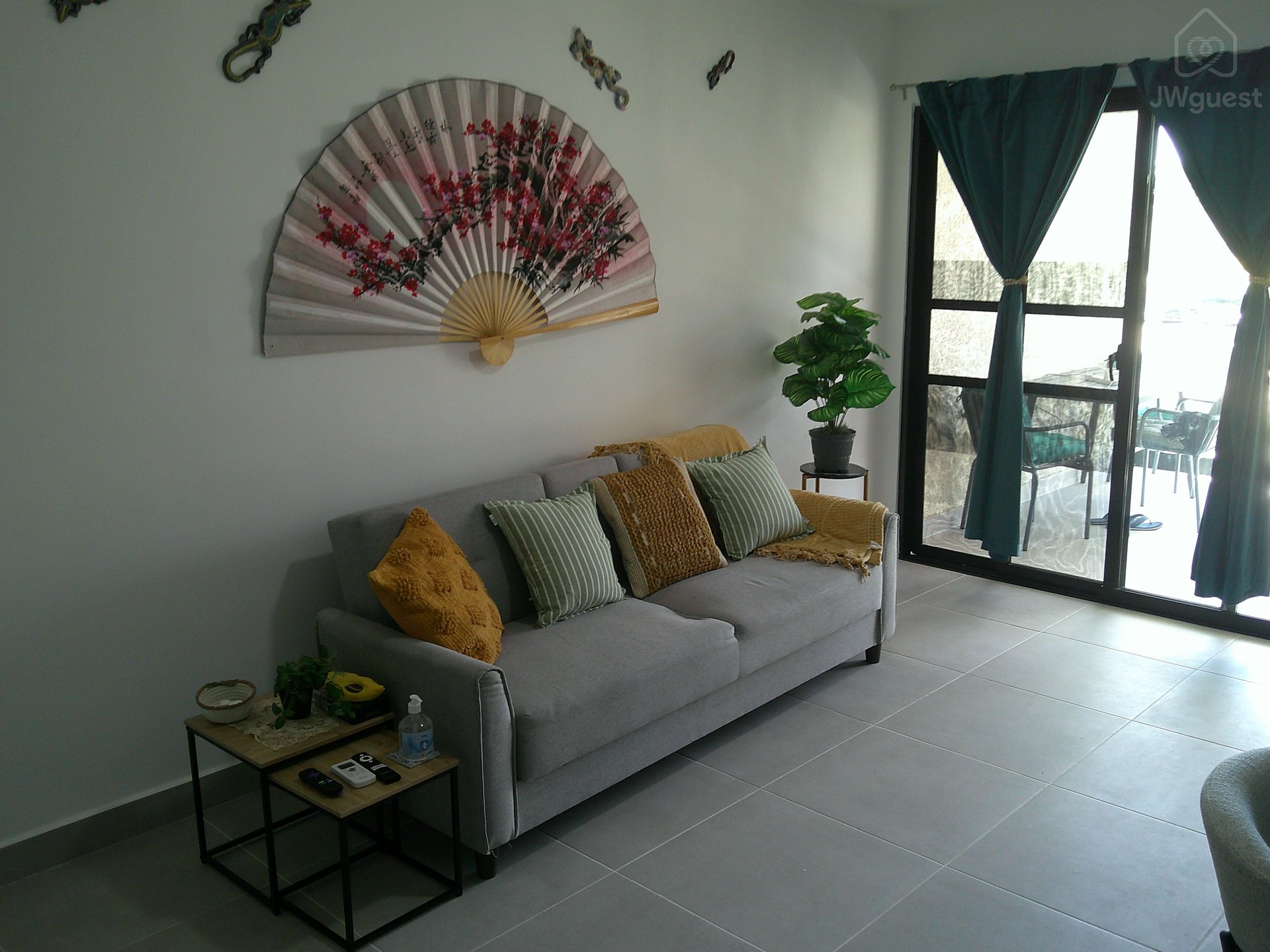 Cozy, bright living room with comfortable seating, stylish decor, — Exclusive apartment ideal for short and long stay in Punta Cana, Punta Cana, La Altagracia