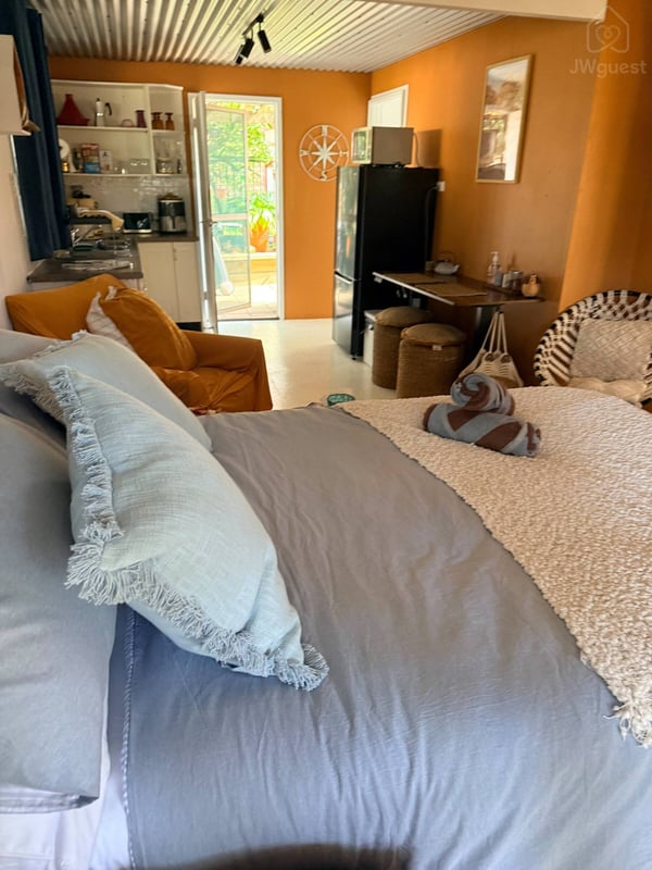 Sofa bed made up