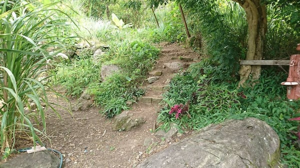 Steps in entrance to the garden path — Sunrising Breeze at Grand Bay Dominica, Saint Patrick Parish