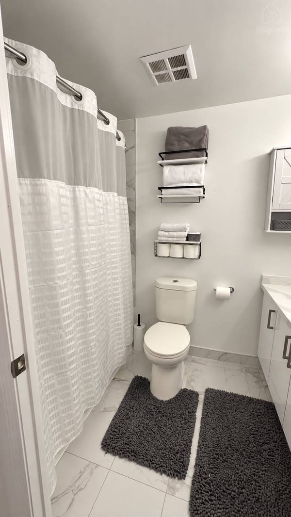Bathroom with attached bathtub — Downtown Toronto Stay | Steps from CN Tower & King West, Toronto, Ontario
