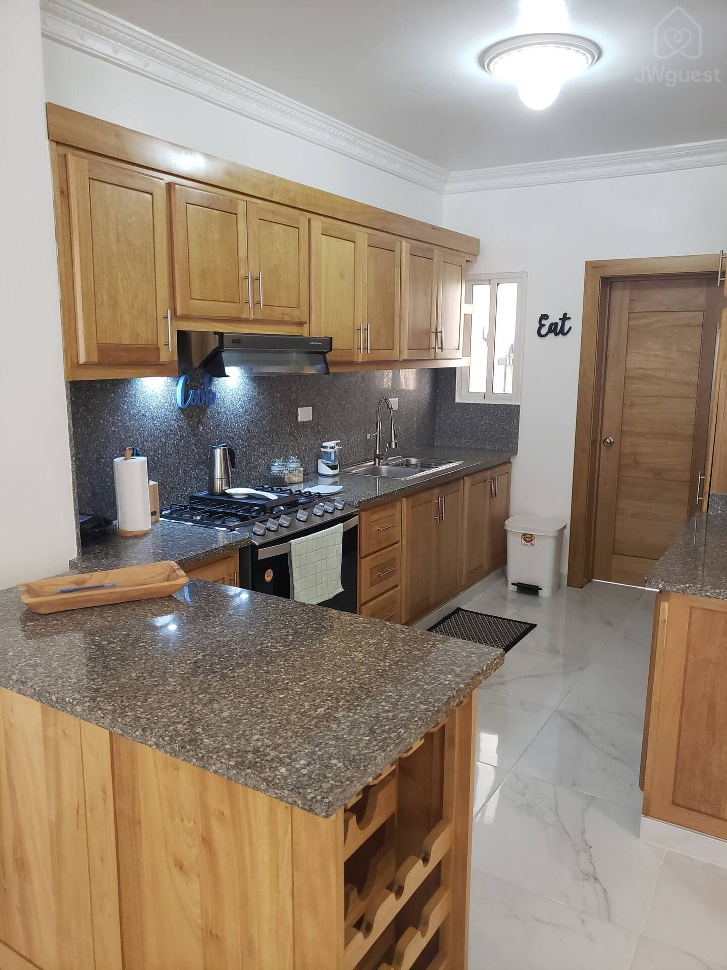 Full kitchen/Cocina completa — 3 Bedroom retreat balconies free parking air conditioned, Puerto Plata, Puerto Plata