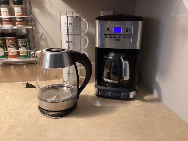 Coffee and tea appliances — Rooms on the River Free Parking Wi-Fi, South Lee, Massachusetts