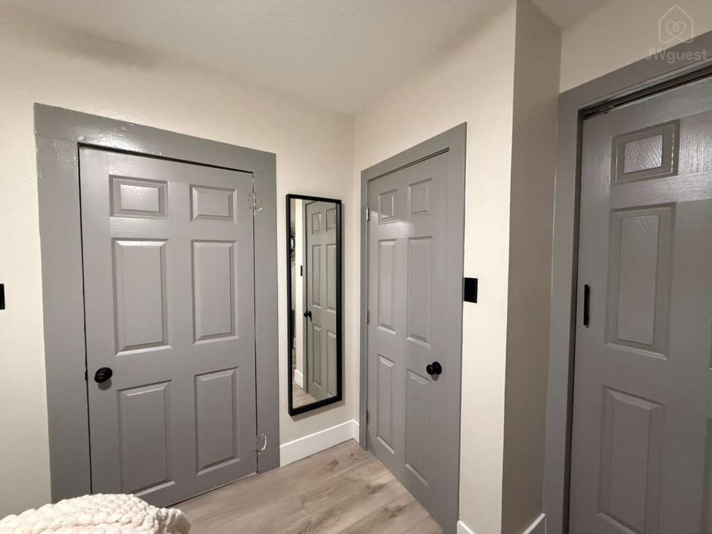 Closet and door to living room and bathroom — Furnished 1BR Retreat Near ST Cloud, St. Cloud, Florida