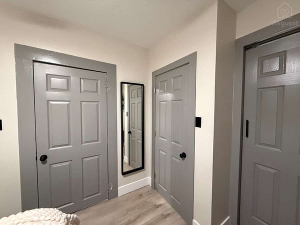 Closet and door to living room and bathroom — Furnished 1BR Retreat Near ST Cloud, St. Cloud, Florida