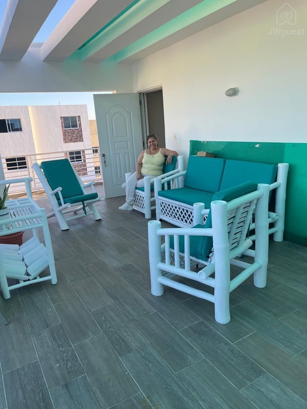 Private roof top terrace it also has a half bathroom — Lovely Condo in Santo Domingo Este, Santo Domingo Este, Santo Domingo