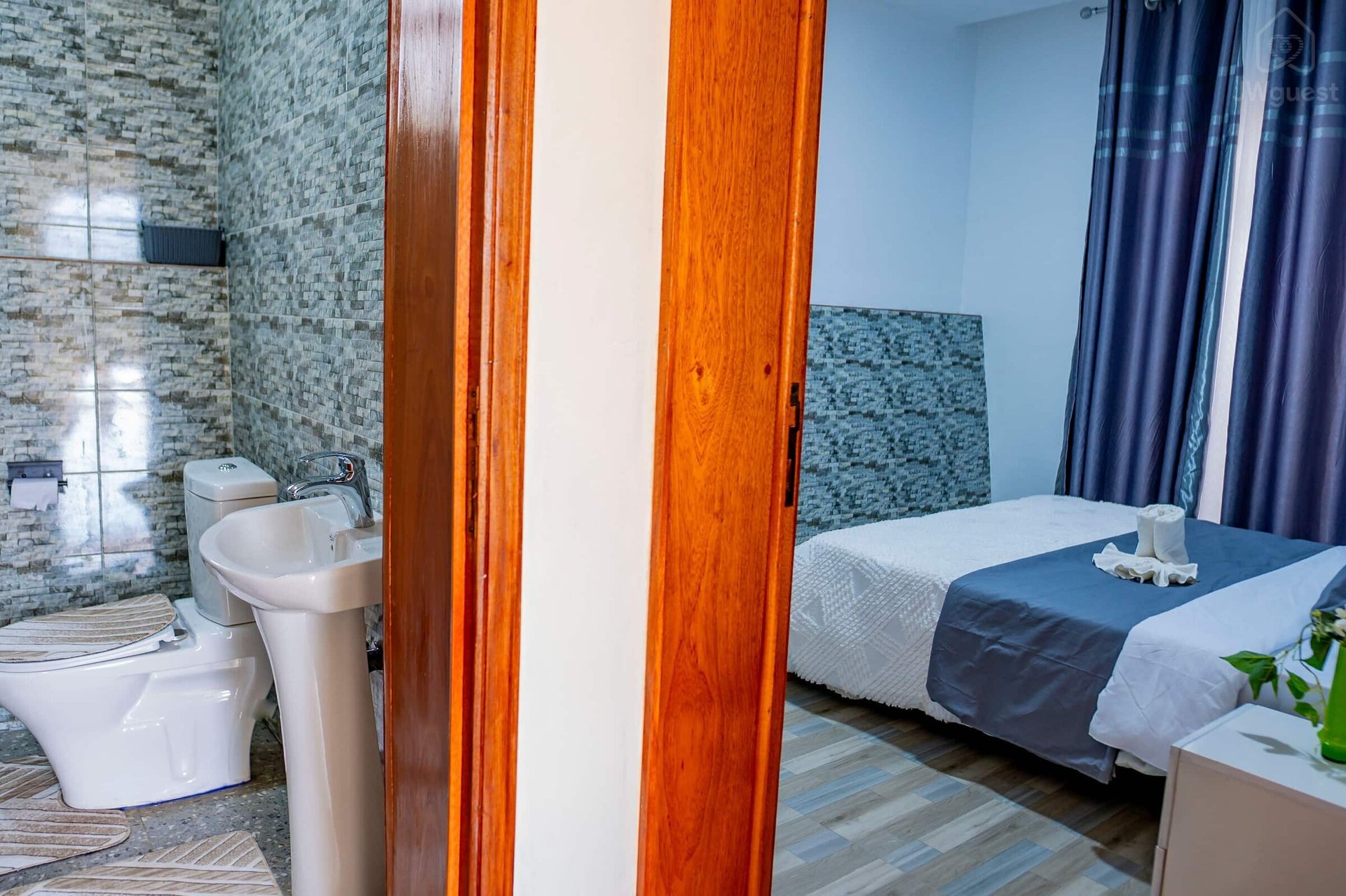 Bedroom 2 - with a comfortable bed, newly furnished for your comfort and cozy sleep. There are also two bed side tables… — Cozy 2-Bedroom Haven Near KGL Airport - Valley View, Kigali, Kigali City