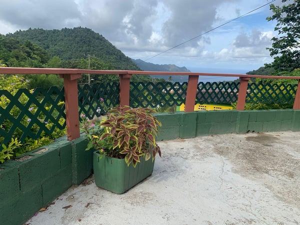 Cant capture the beauty of the bay but trying . You can watch the clouds travel inland from the sea — Sunrising Breeze at Grand Bay Dominica, Saint Patrick Parish