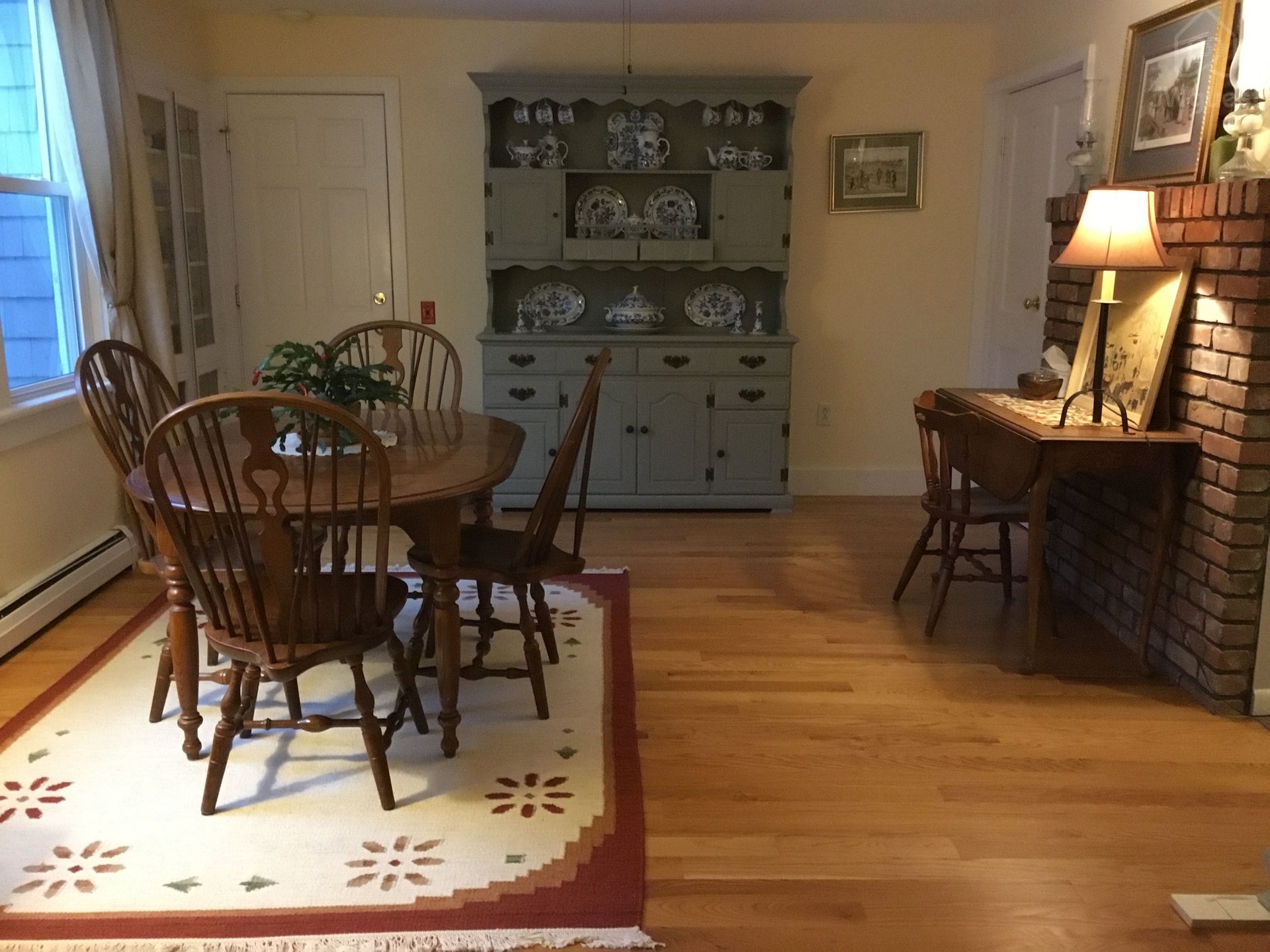 Dining area and desk — Rooms on the River Free Parking Wi-Fi, South Lee, Massachusetts