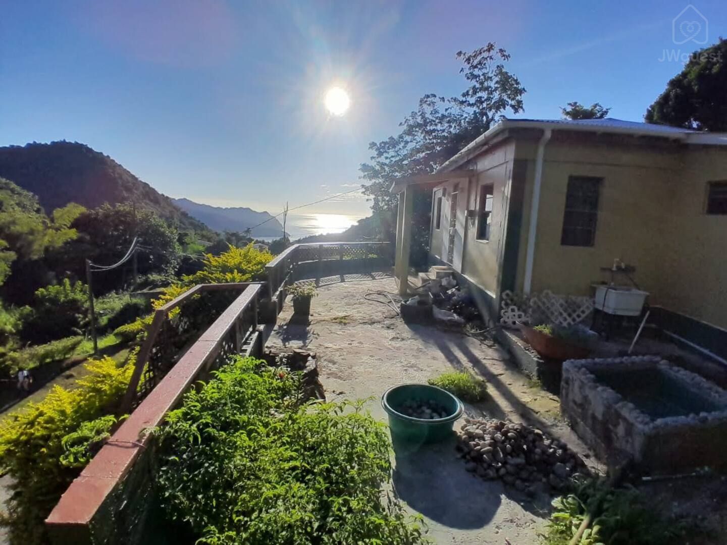 See that fantastic sunrise. Fish pond was under construction... — Sunrising Breeze at Grand Bay Dominica, Saint Patrick Parish