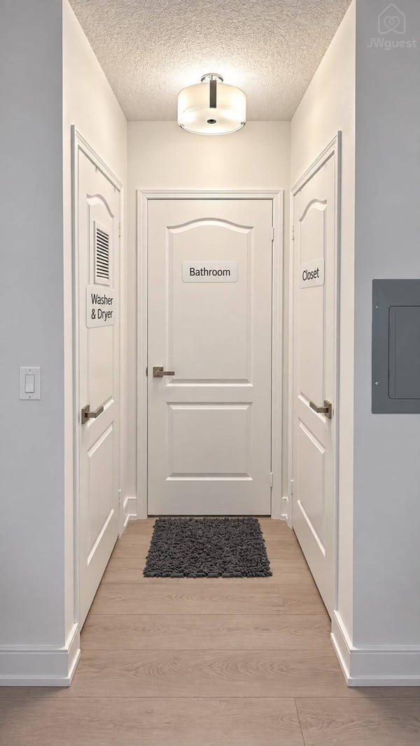 In-house washer-dryer, closet space — Downtown Toronto Stay | Steps from CN Tower & King West, Toronto, Ontario