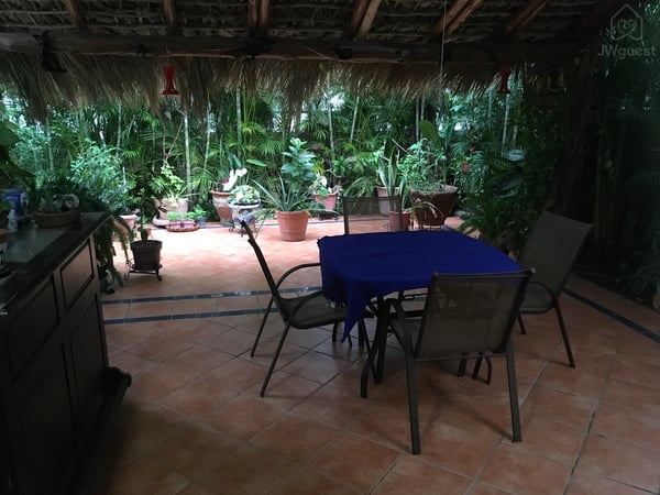 Back Patio under Palapa — Bedroom in Casa in a gated beach resort, in Mazatlan Mexico, Mazatlán, Sinaloa