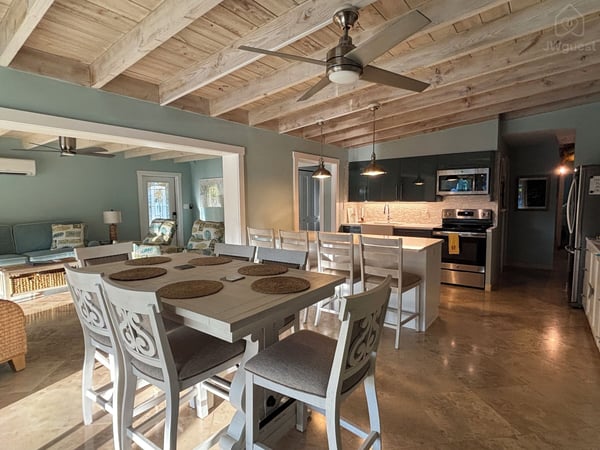 Dining — Waterfront 3BR 3BA with 37 ft Dock Tiki Hut Access to Club Pool, Key Colony Beach, Florida