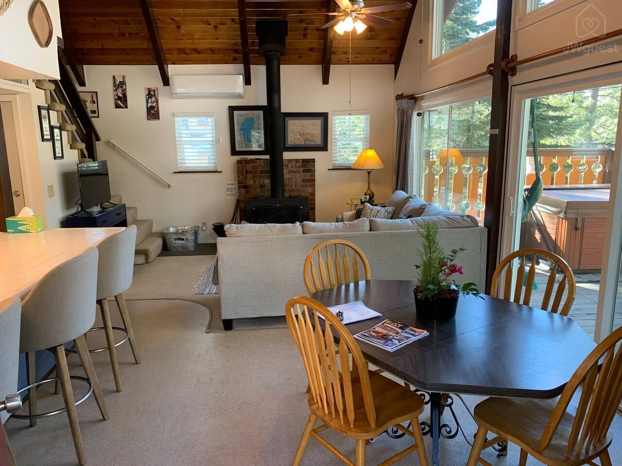 Front door entry — Wooded Quiet Secluded South Lake Tahoe Chalet, South Lake Tahoe, California