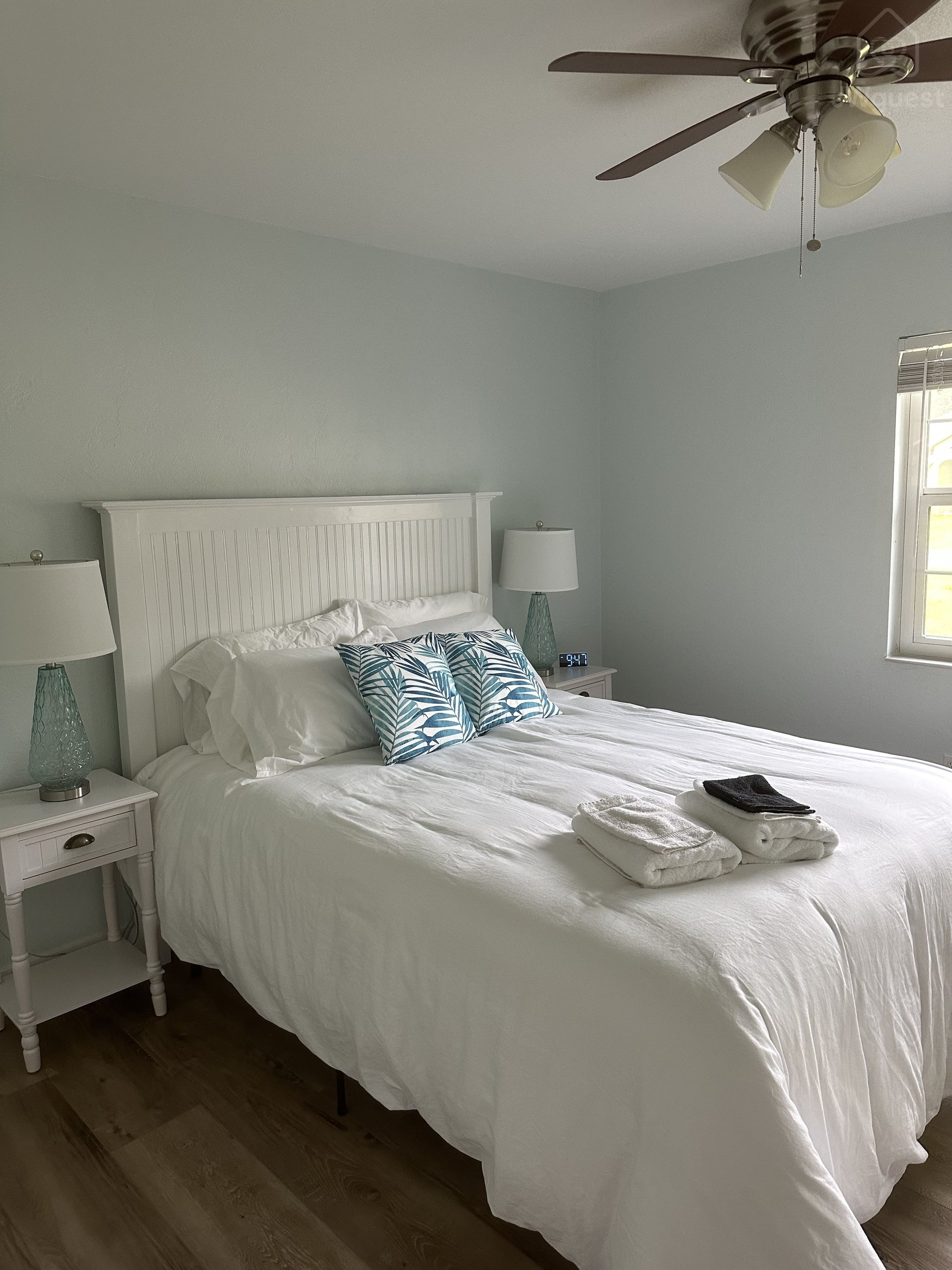 Queen Front Bedroom — 2 Miles from SKE -Charming Coastal Home in Palm Coast, Flagler County, Florida