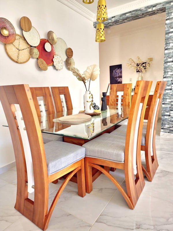 Modern 6-chair dining room — 3 Bedroom retreat balconies free parking air conditioned, Puerto Plata, Puerto Plata