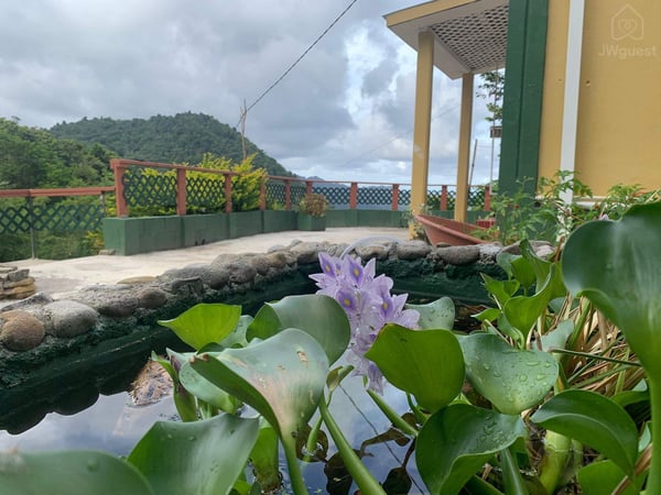 The View from the yard facing east towards the bay — Sunrising Breeze at Grand Bay Dominica, Saint Patrick Parish