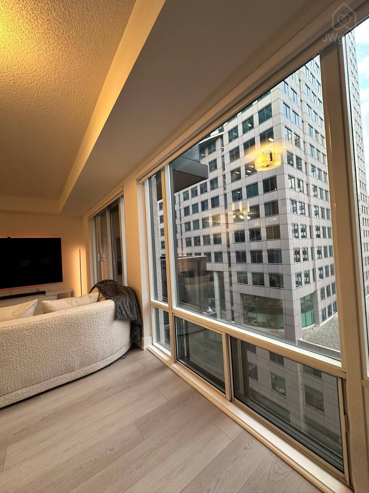 Floor-to-ceiling windows with impressive downtown views — Downtown Toronto Stay | Steps from CN Tower & King West, Toronto, Ontario