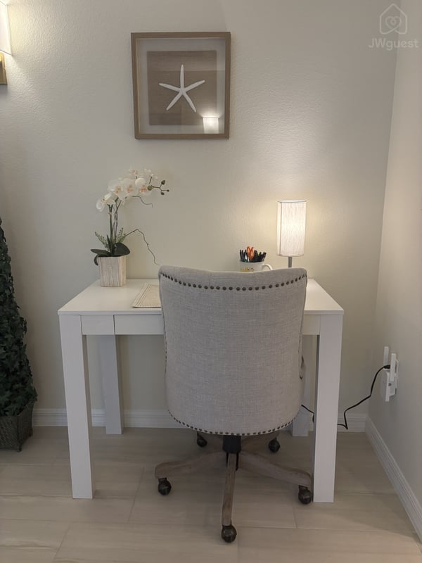 Workspace with wifi — Private Coastal Guesthouse Retreat, Palm Coast, Florida