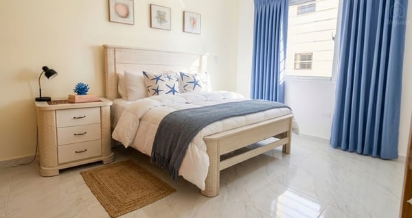 A Queen Bed — 3 Bedroom retreat balconies free parking air conditioned, Puerto Plata, Puerto Plata