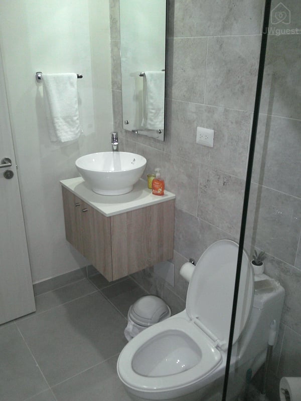 A clean and calming bathroom space designed to help you refresh and recharge — Exclusive apartment ideal for short and long stay in Punta Cana, Punta Cana, La Altagracia