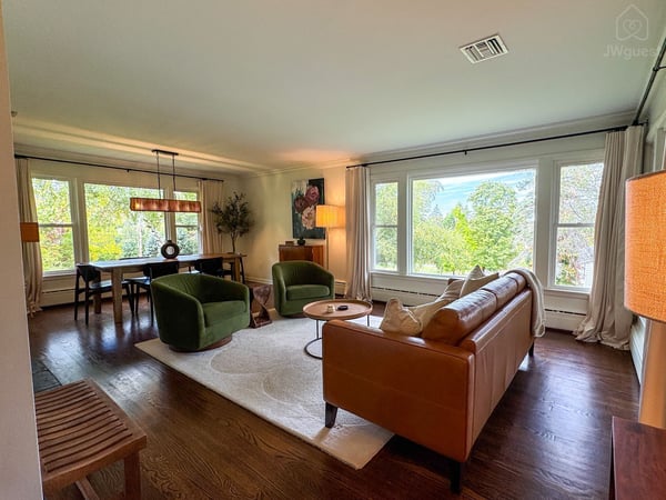 Main living room and dining room — Balm Villa - 2 King En Suites and 1 Queen, Newburgh, New York