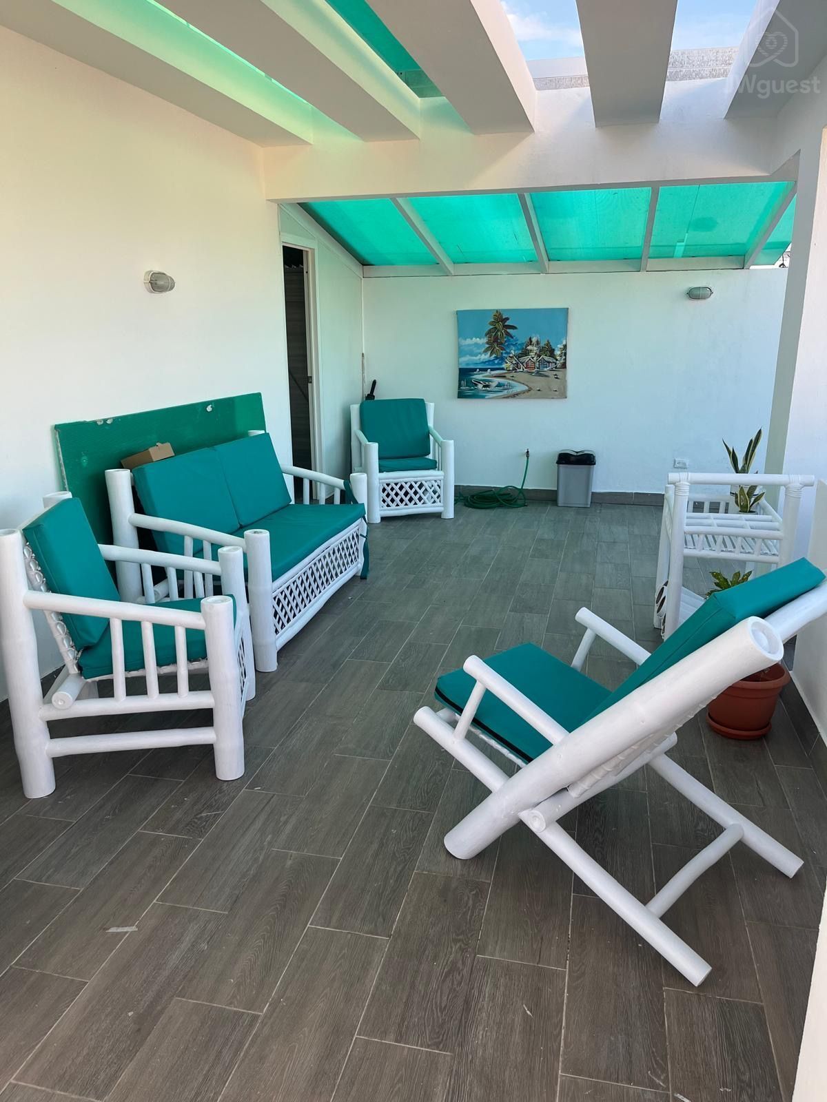 Private roof top terrace with half bath room — Lovely Condo in Santo Domingo Este, Santo Domingo Este, Santo Domingo