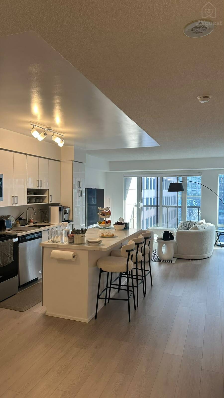 Spacious open-plan kitchen, dining and living area — Downtown Toronto Stay | Steps from CN Tower & King West, Toronto, Ontario