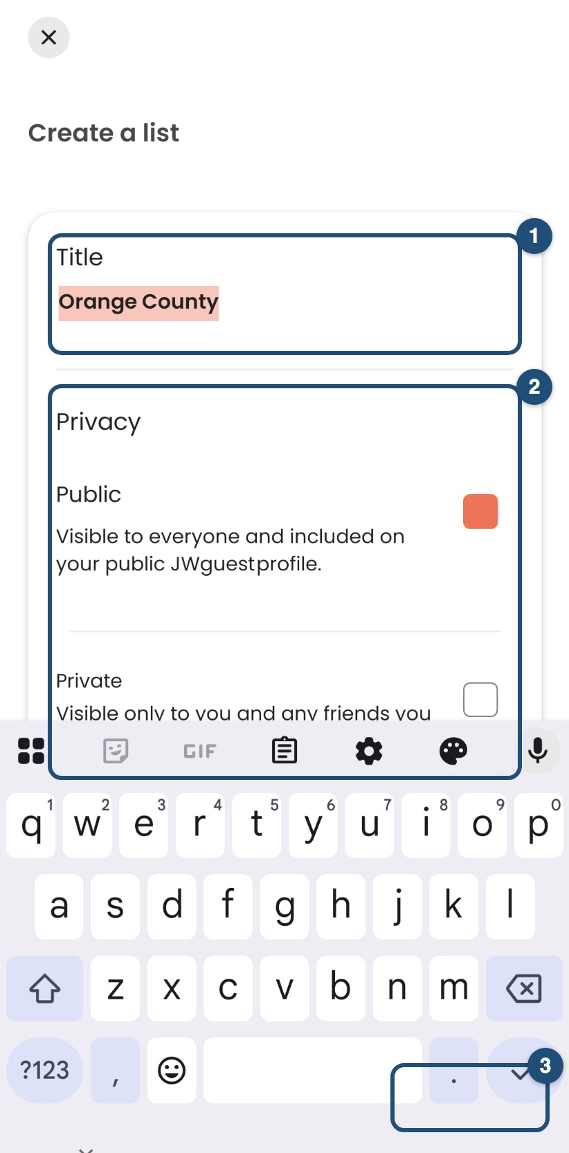 Create wishlist in the Android app