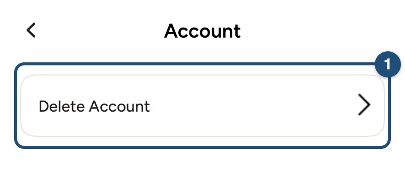 Elimina Account nell'app iOS