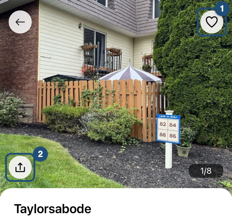 Save and share a listing in the iOS app