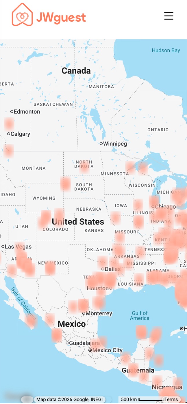 Listings Map on a phone