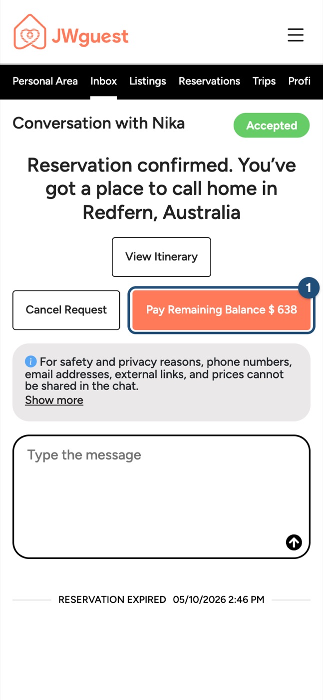 Conversation téléphonique, Payer le solde restant
