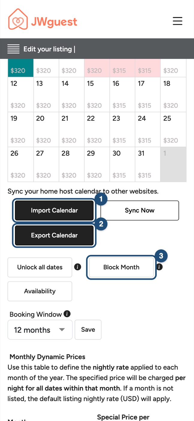 Calendario de anuncios en un teléfono
