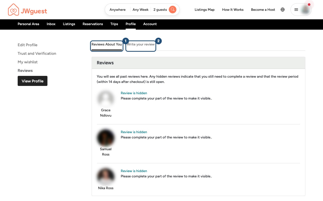 Profile — Reviews