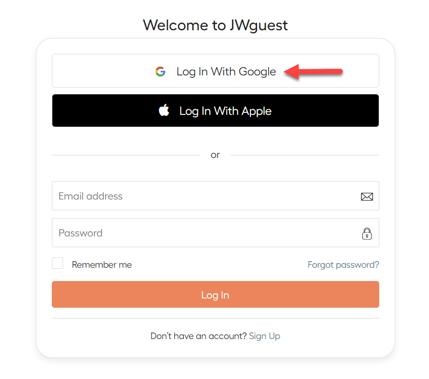 Log-in to your account