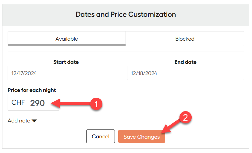 Actualiza tu calendario y precios